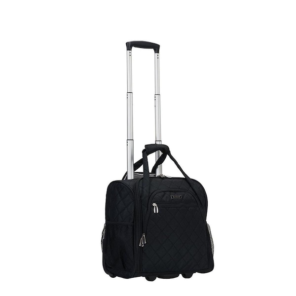 Rockland Melrose Wheeled Underseat Carry on Luggage, Black